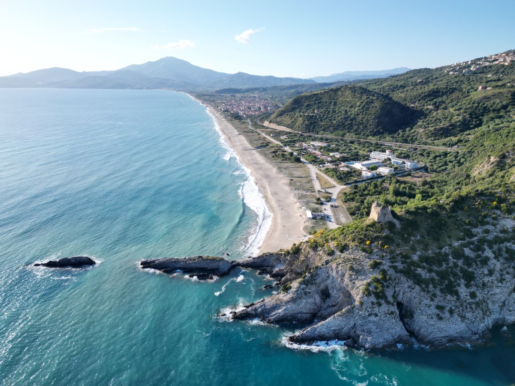 The beautiful scogliera of Marina di Ascea in Cilento